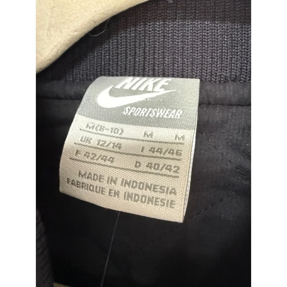 NIKE X MARK WARD Raising Hell St Reatham Women's Varsity Bomber Jacket M Black